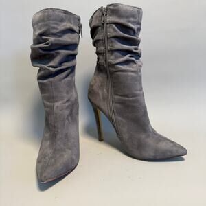 Grey Slouch Boots